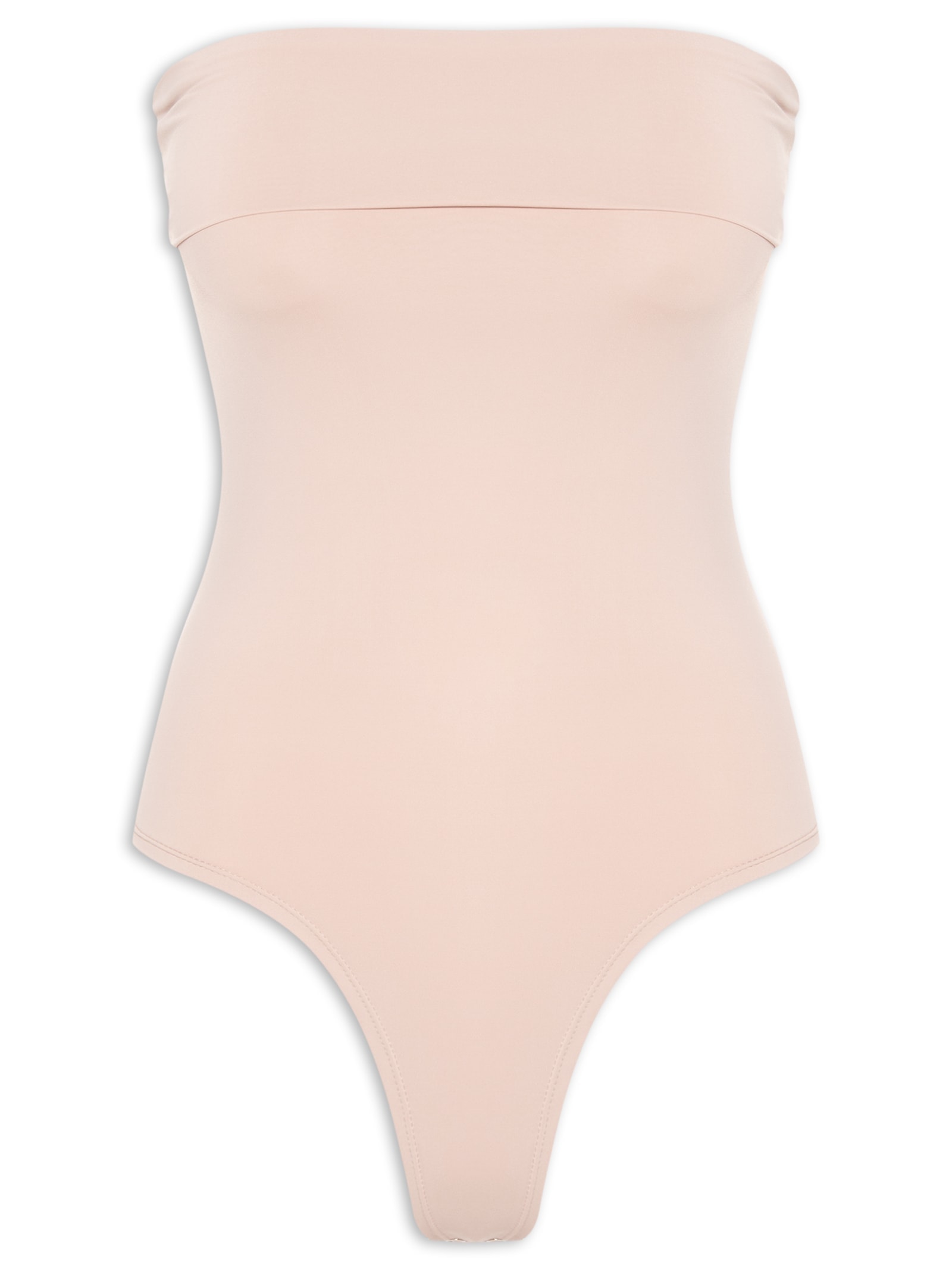 Body Feminino Tomara que Caia em Poliamida Bege Market 33