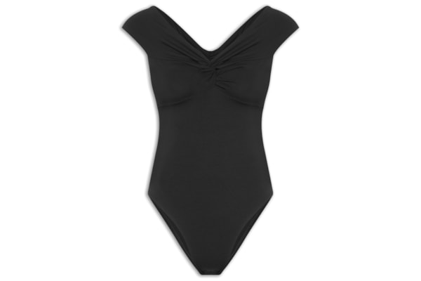 Body Feminino Transpasse Ombro A Ombro - Preto