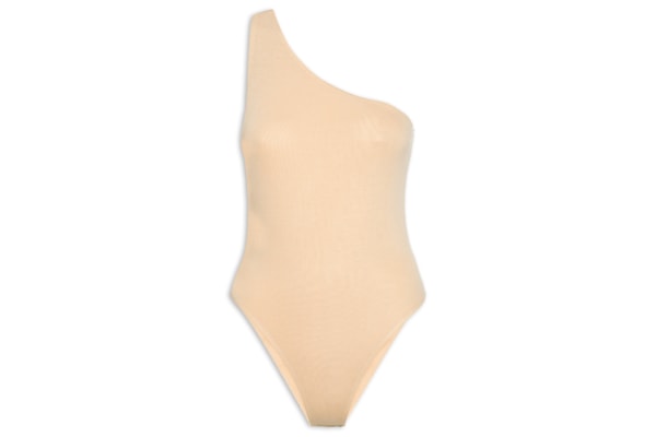 Body Feminino Um Ombro Só - Bege