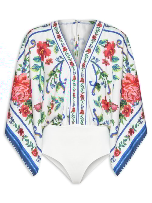 Body Flor Realeza – Azul