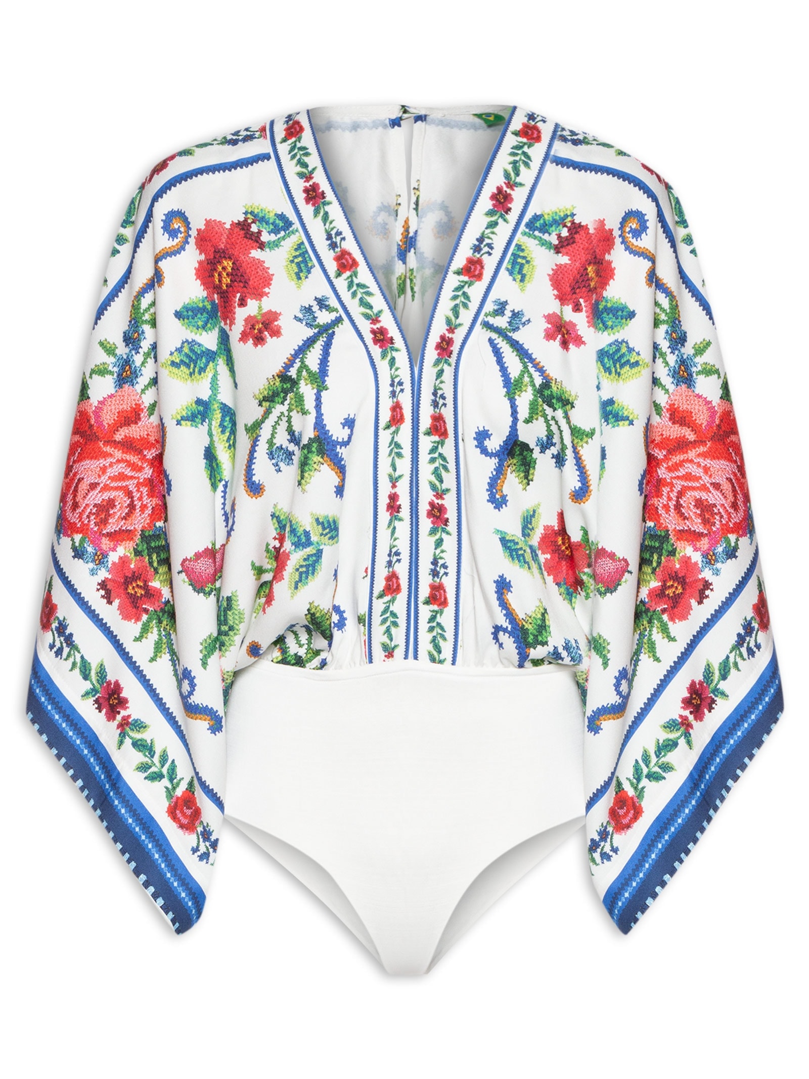 Body Flor Realeza Azul Farm