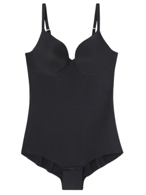 Body Francesca Em Microfibra Ultralight - Preto