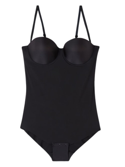 Body Giada Em Microfibra Ultralight - Preto