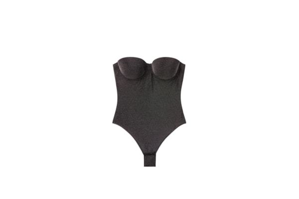 Body Giada Lamê Shimmering Passion - Cinza