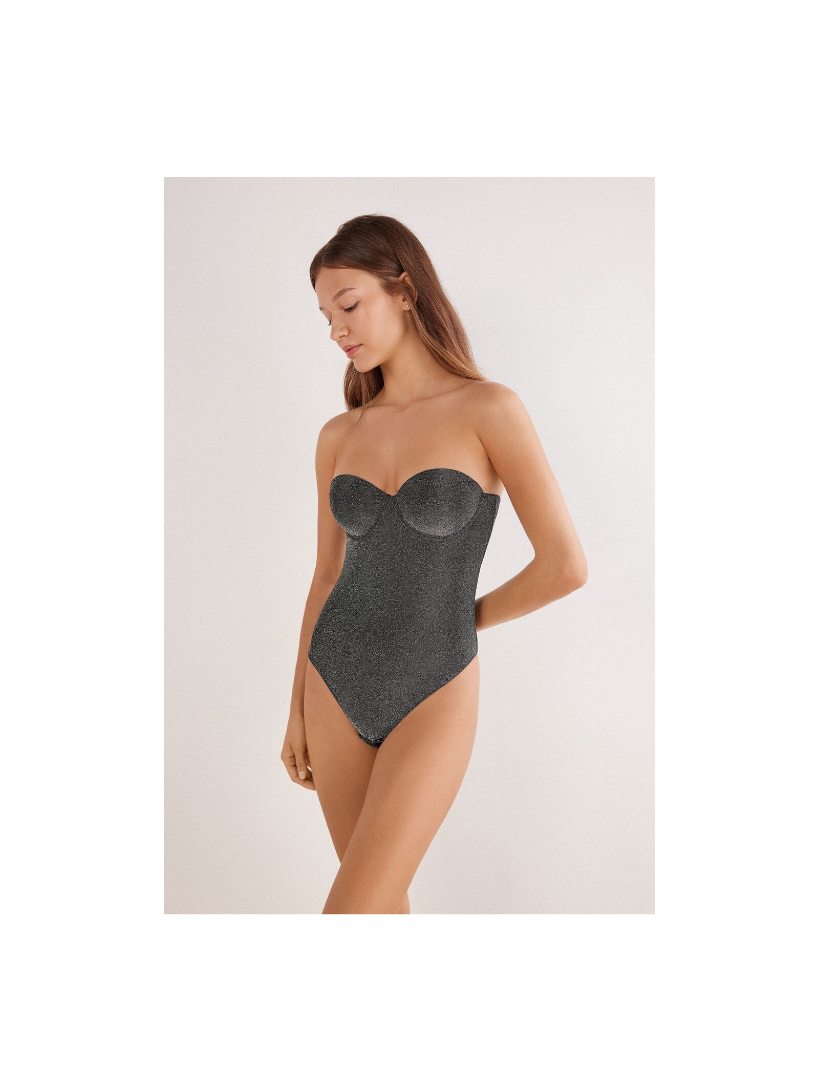 Body Giada Lamê Shimmering Passion Cinza Intimissimi