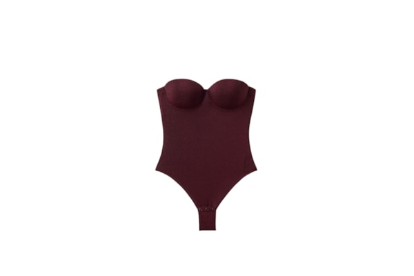 Body Giada Lamê Shimmering Passion - Vermelho