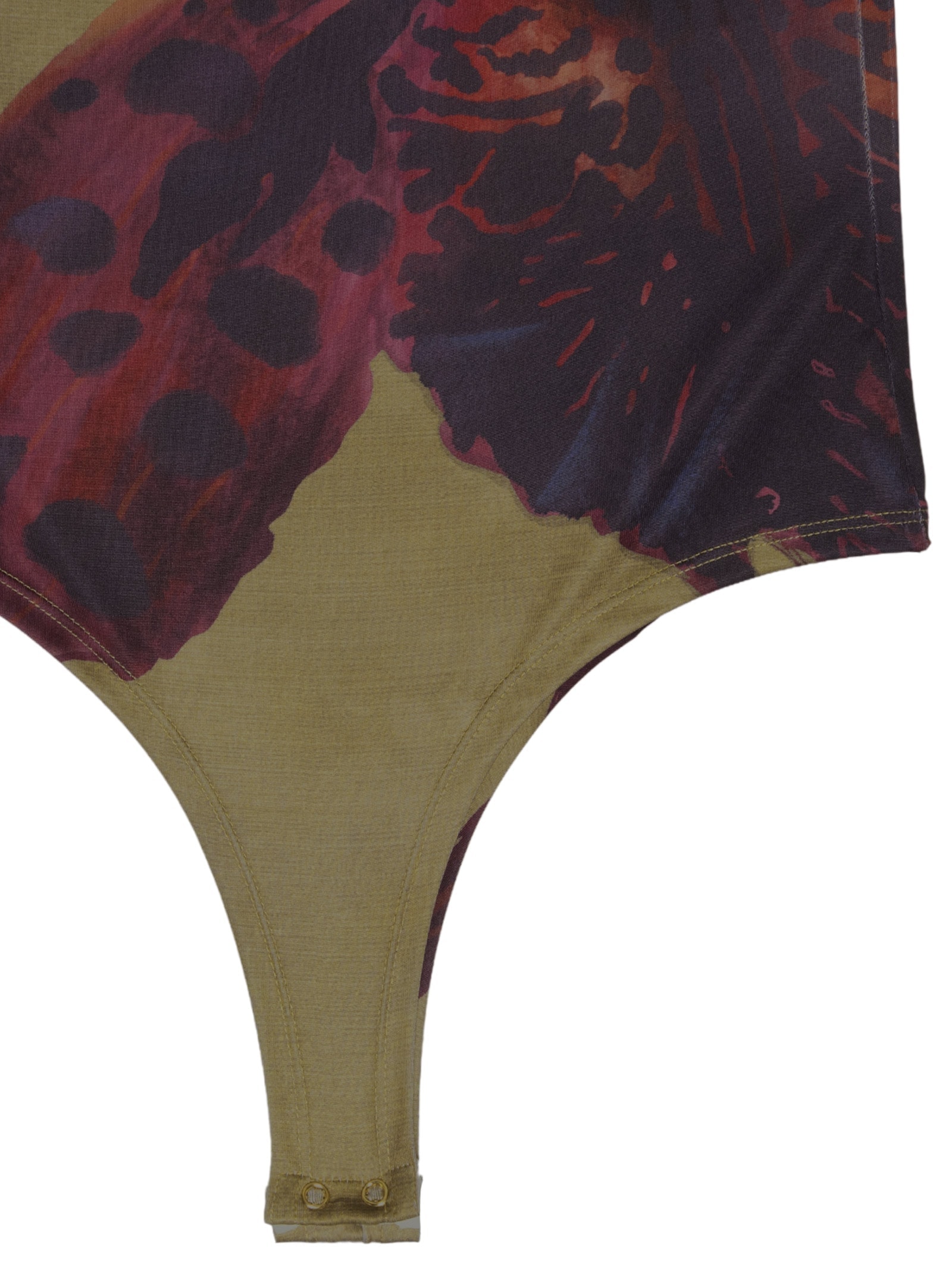 Body Gola Alta Estampado Marrom Lança Perfume