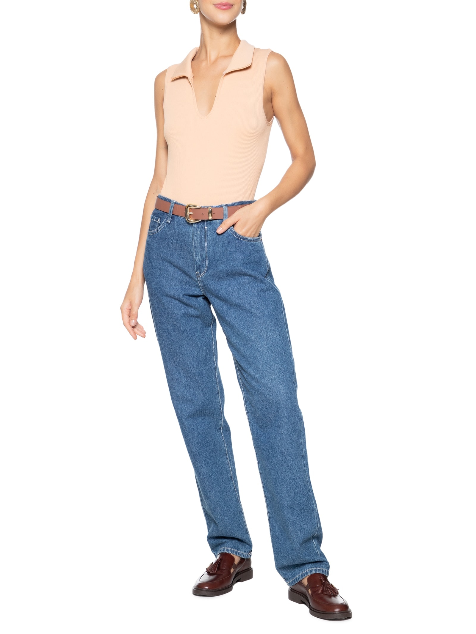 Body Gola Esporte Poliamida Bege Basiq