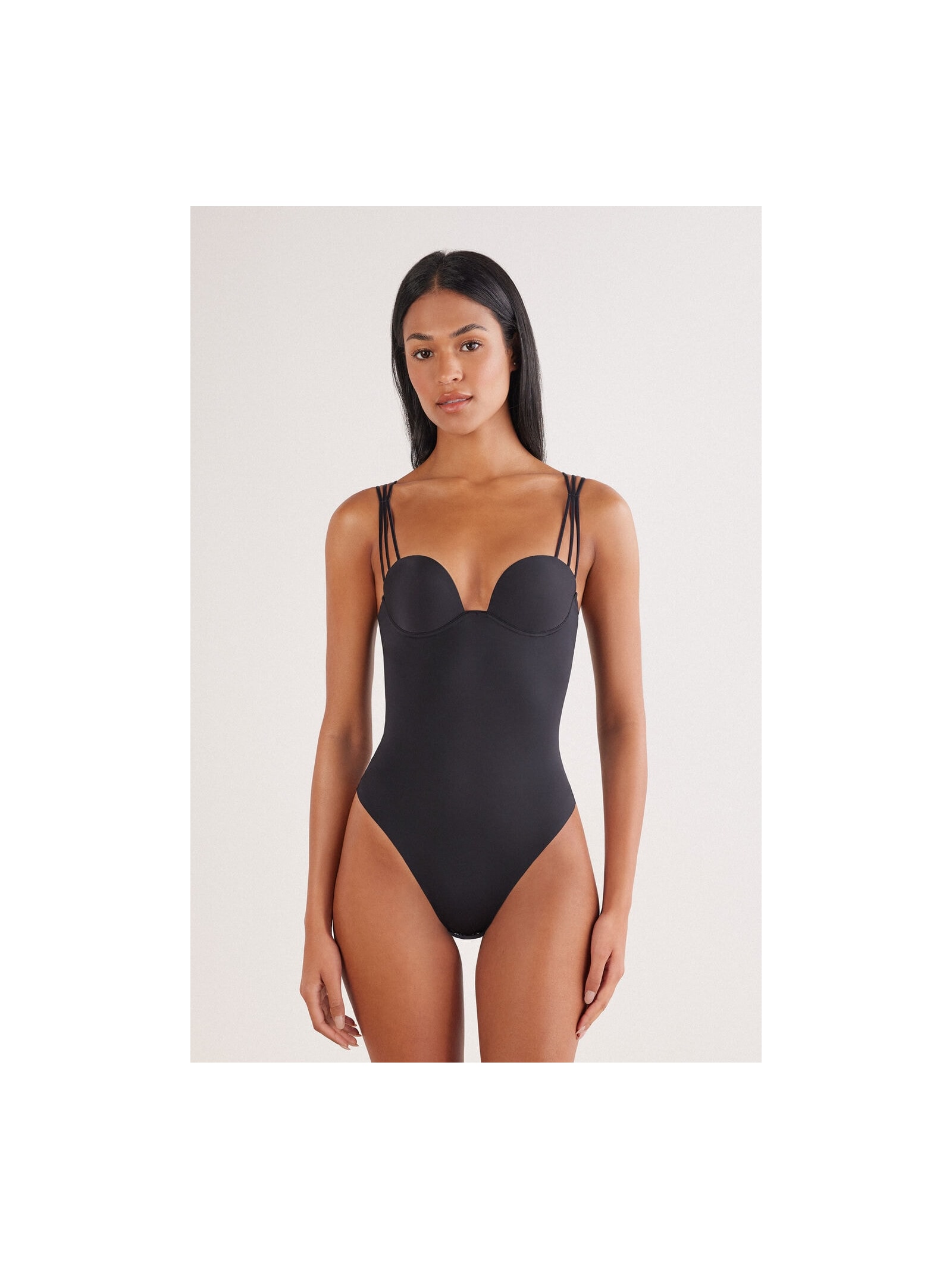 Body Ilenia Em Microfibra Ultralight Preto Intimissimi