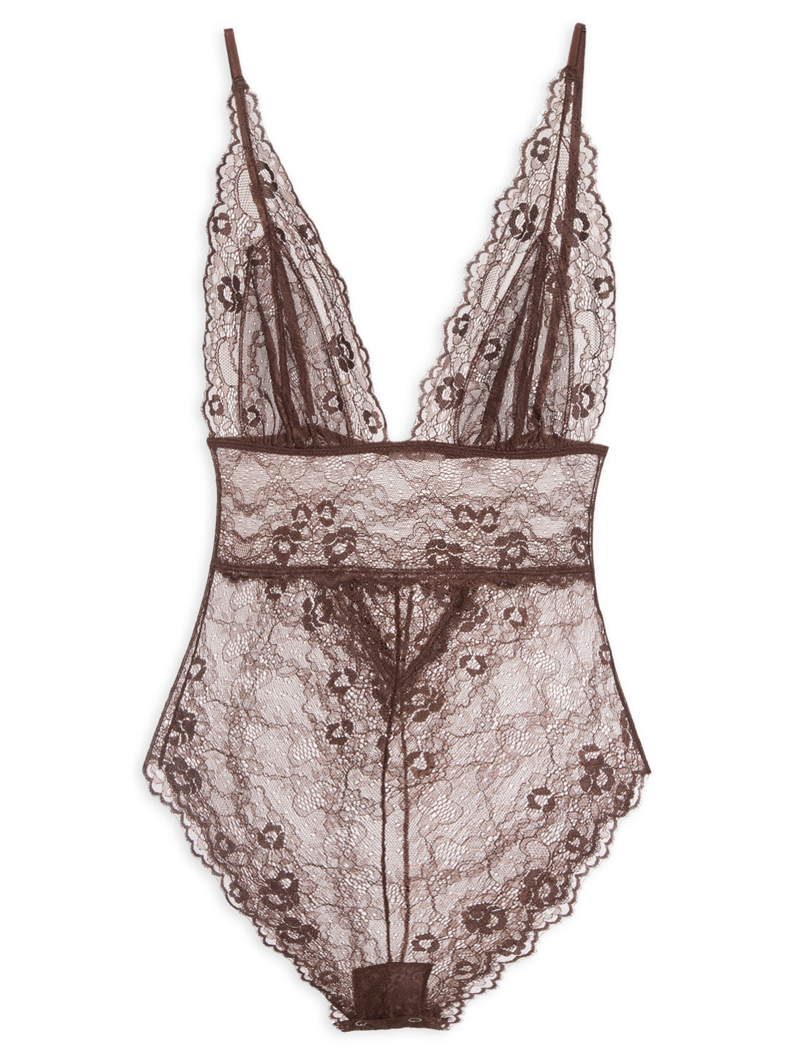 Body Intimates De Renda Marrom Animale