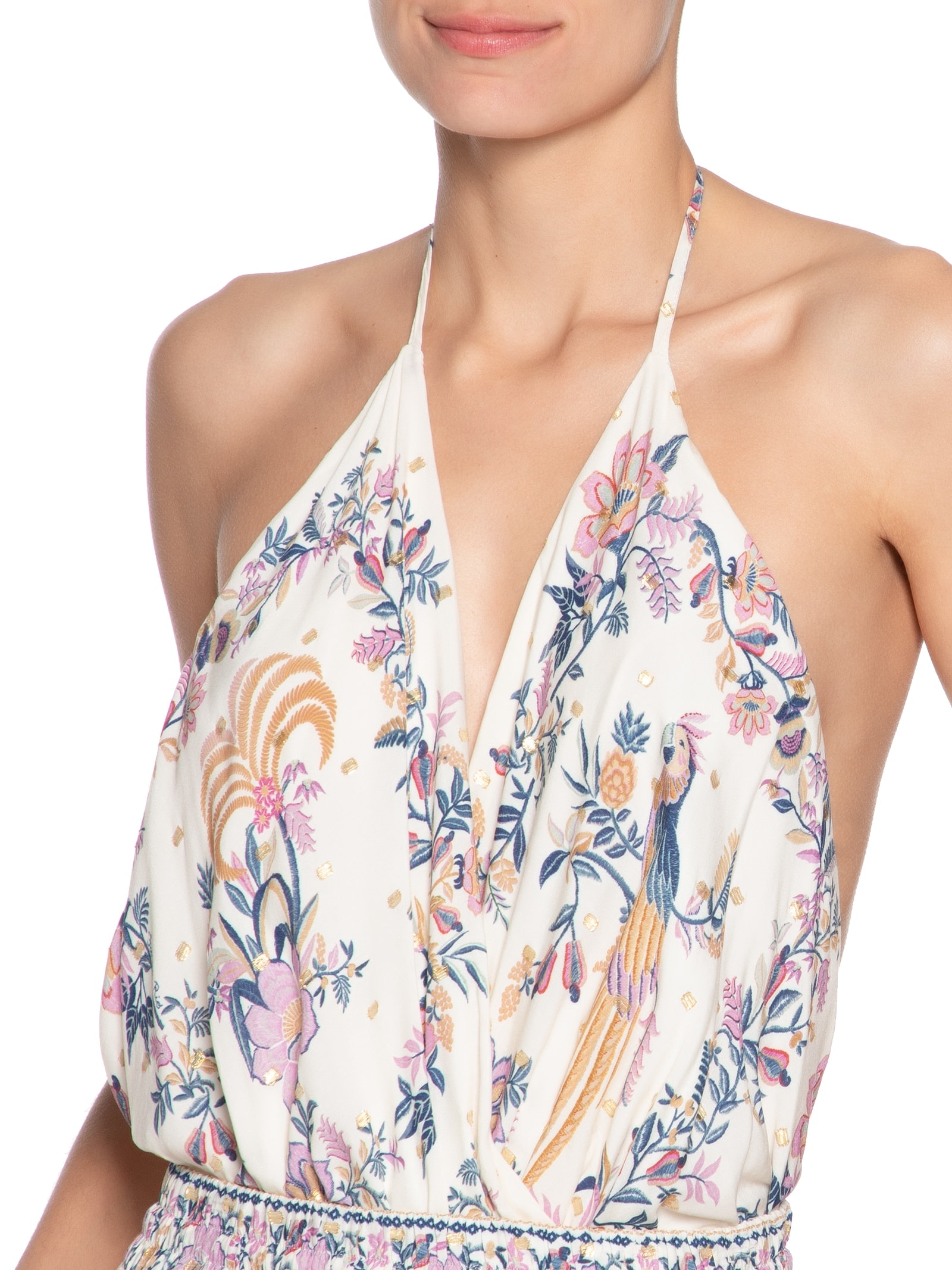 Body Lenço Delicadeza Boho Azul  Farm