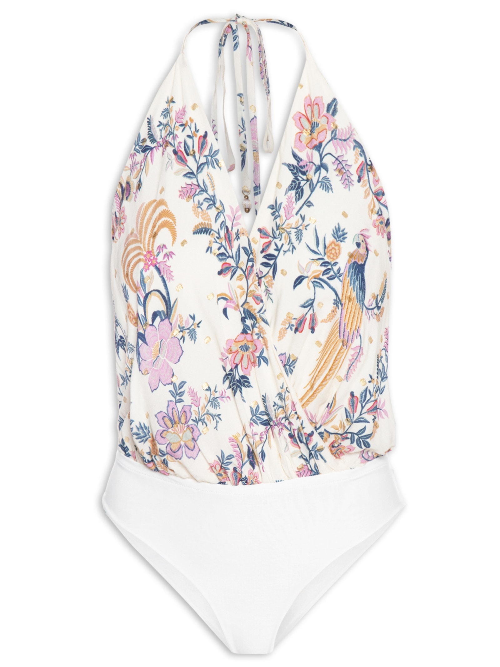 Body Lenço Delicadeza Boho Azul  Farm