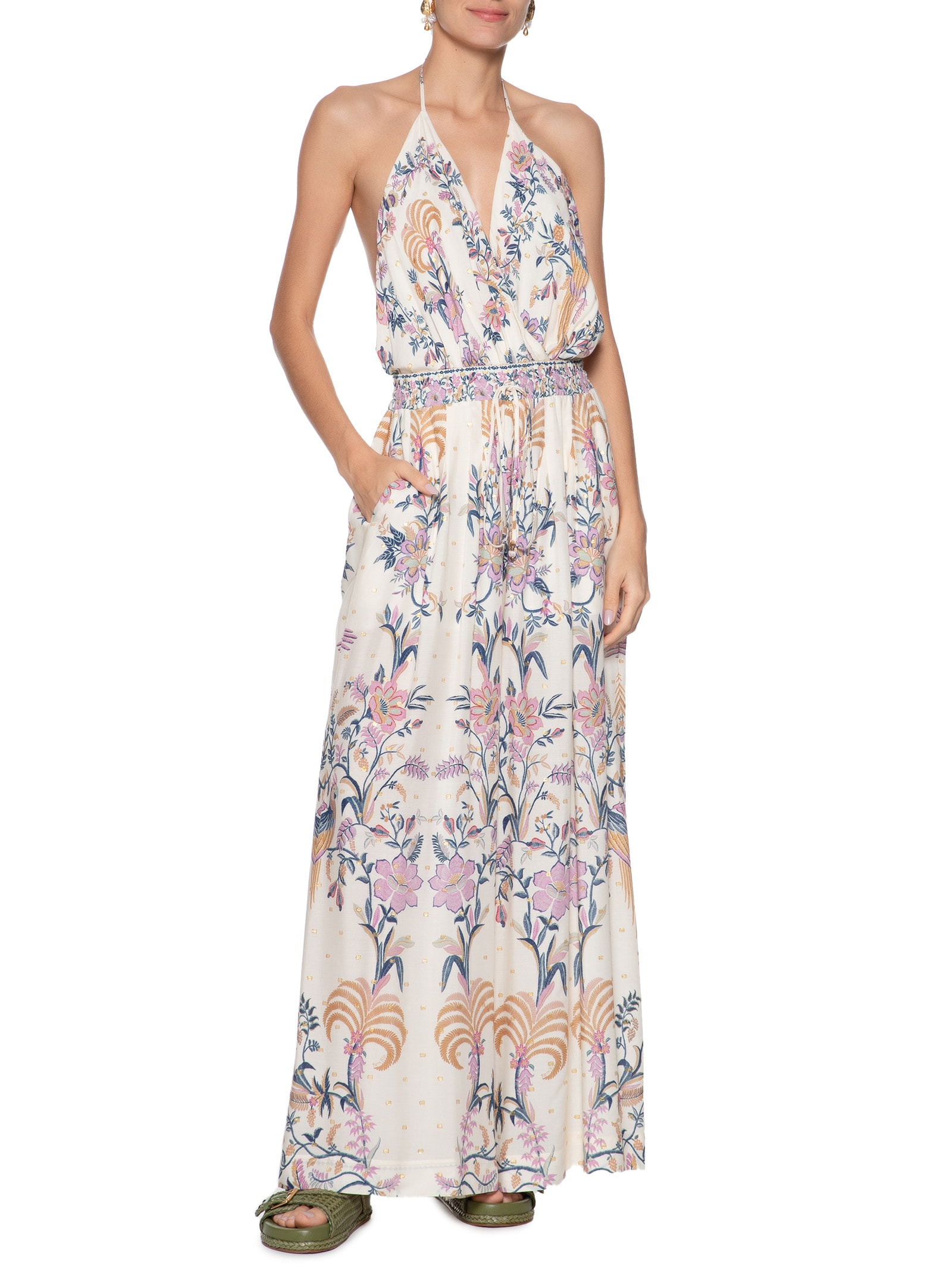 Body Lenço Delicadeza Boho Azul  Farm