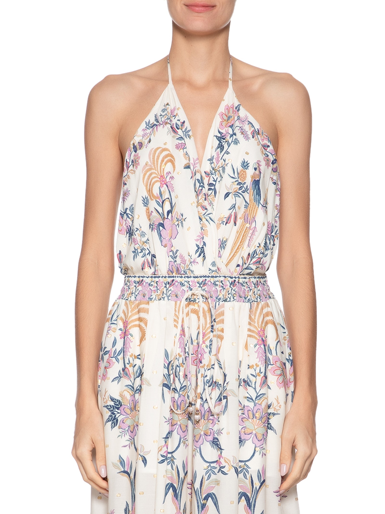 Body Lenço Delicadeza Boho Azul  Farm