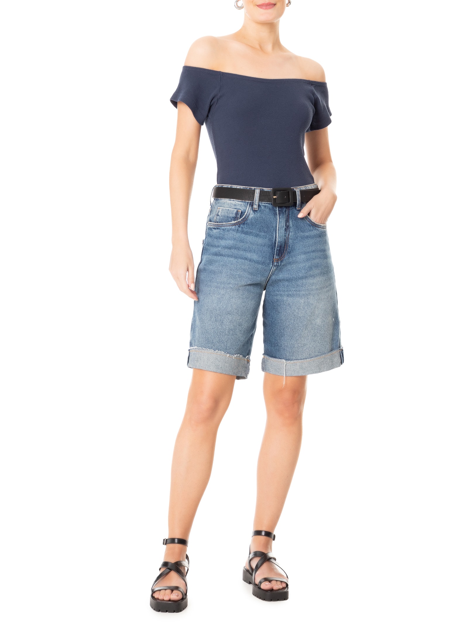 Body Liso Azul  Basiq