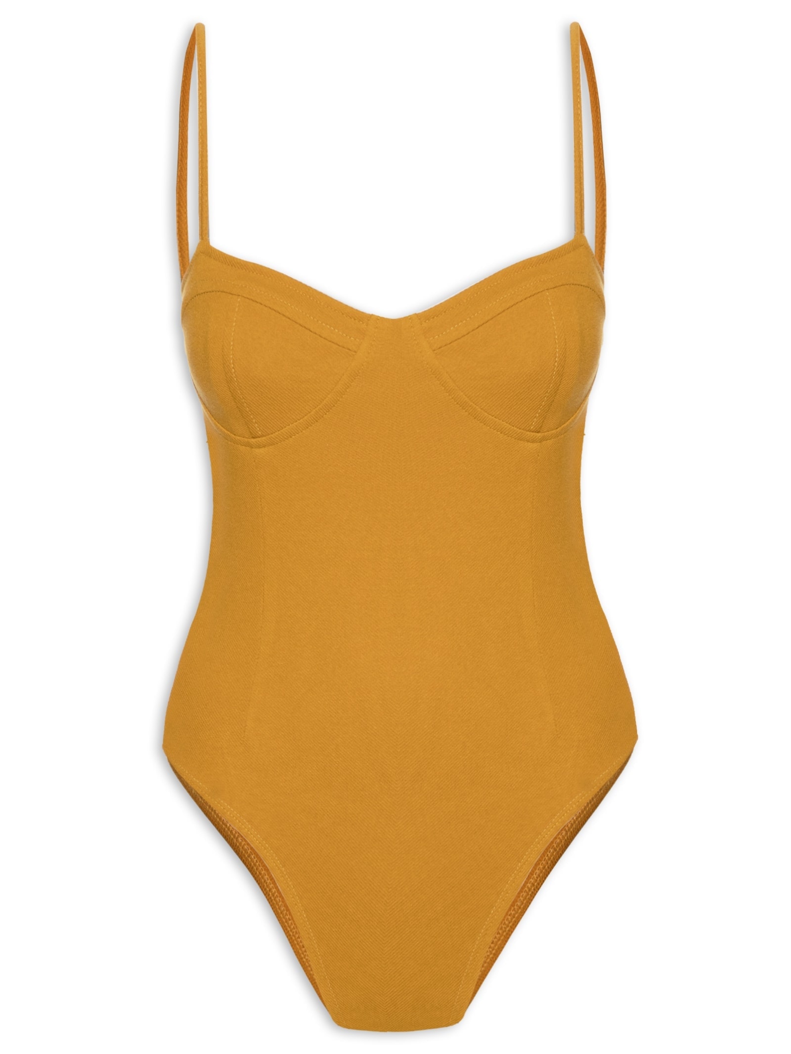 Body Malha Alcinha Amarelo  '2Essential