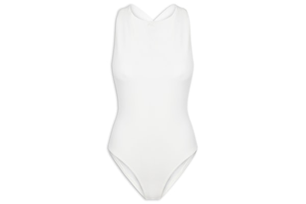 Body Malha Cruzado Costas - Off White
