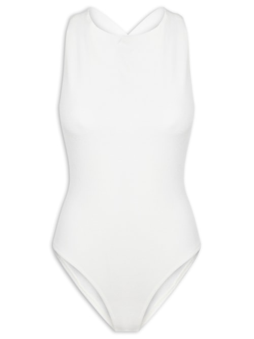 Body Malha Cruzado Costas – Off White