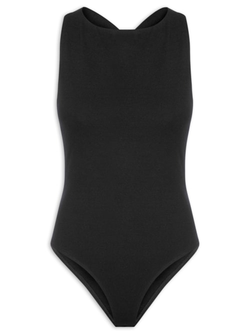 Body Malha Cruzado Costas – Preto