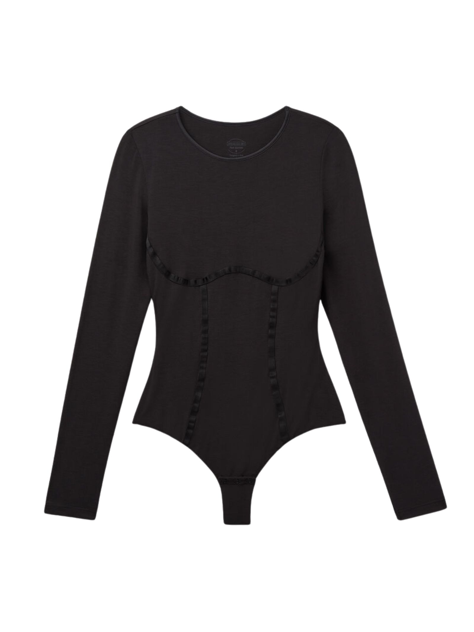 Body Manga Comprida Em Fresh Bamboo Handcrafted Luxury Preto Intimissimi