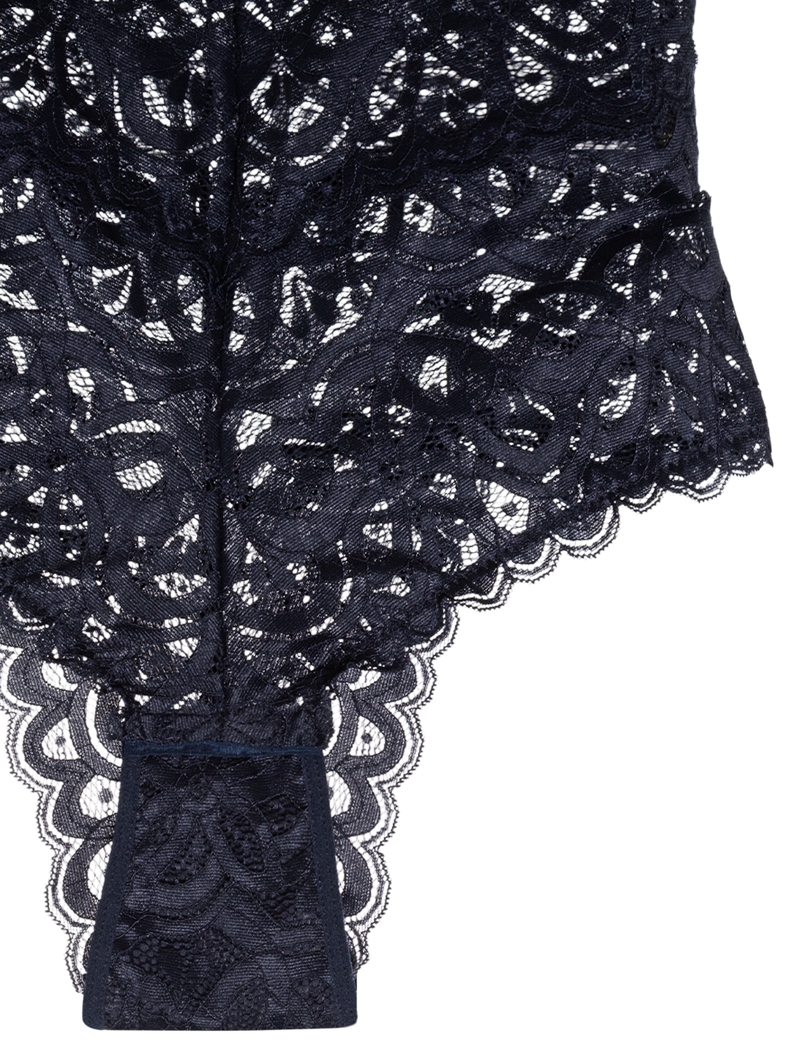 Body Manga Curta Em Renda Azul Hope