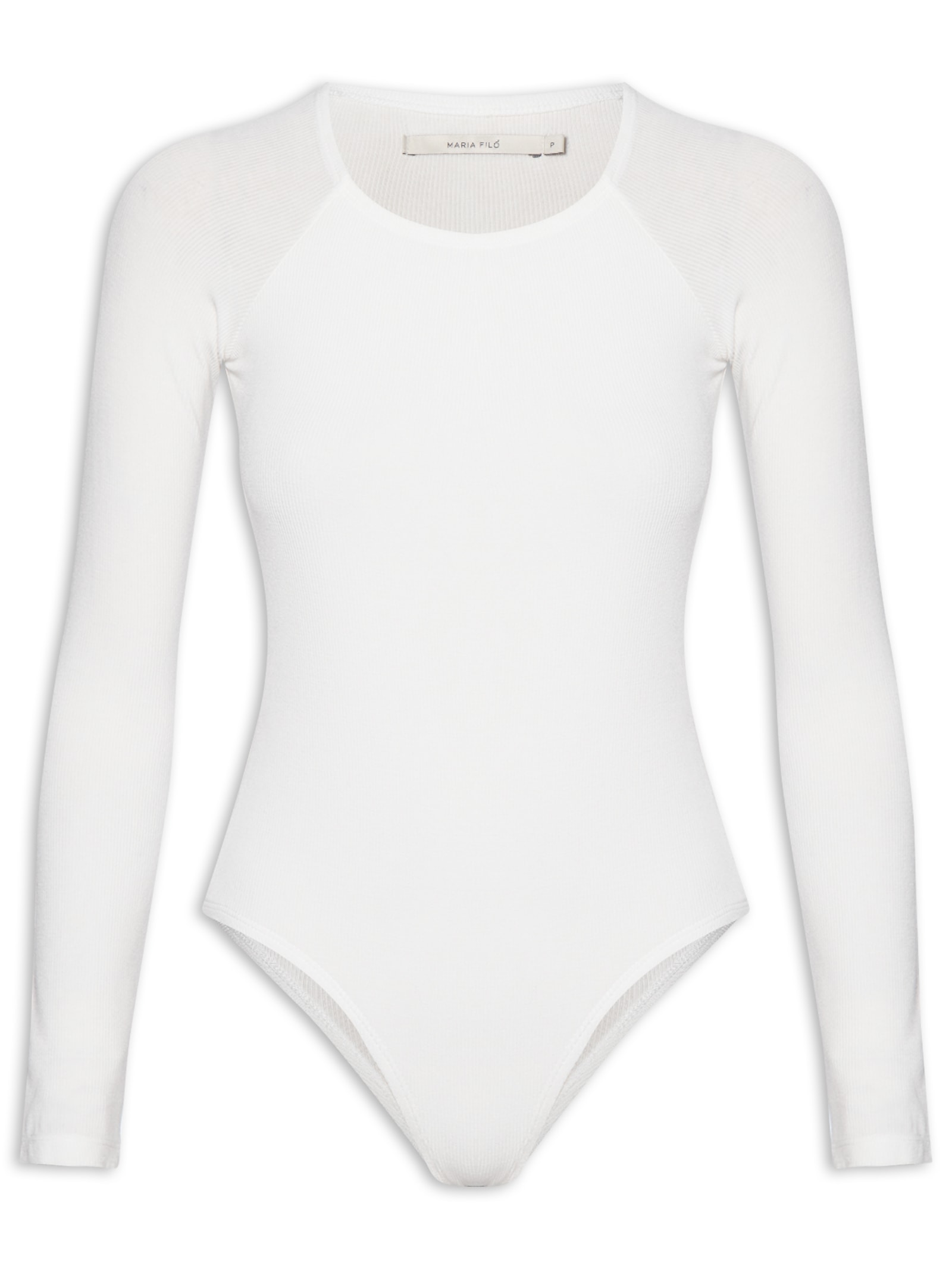 Body Manga Longa Branco Maria Filó