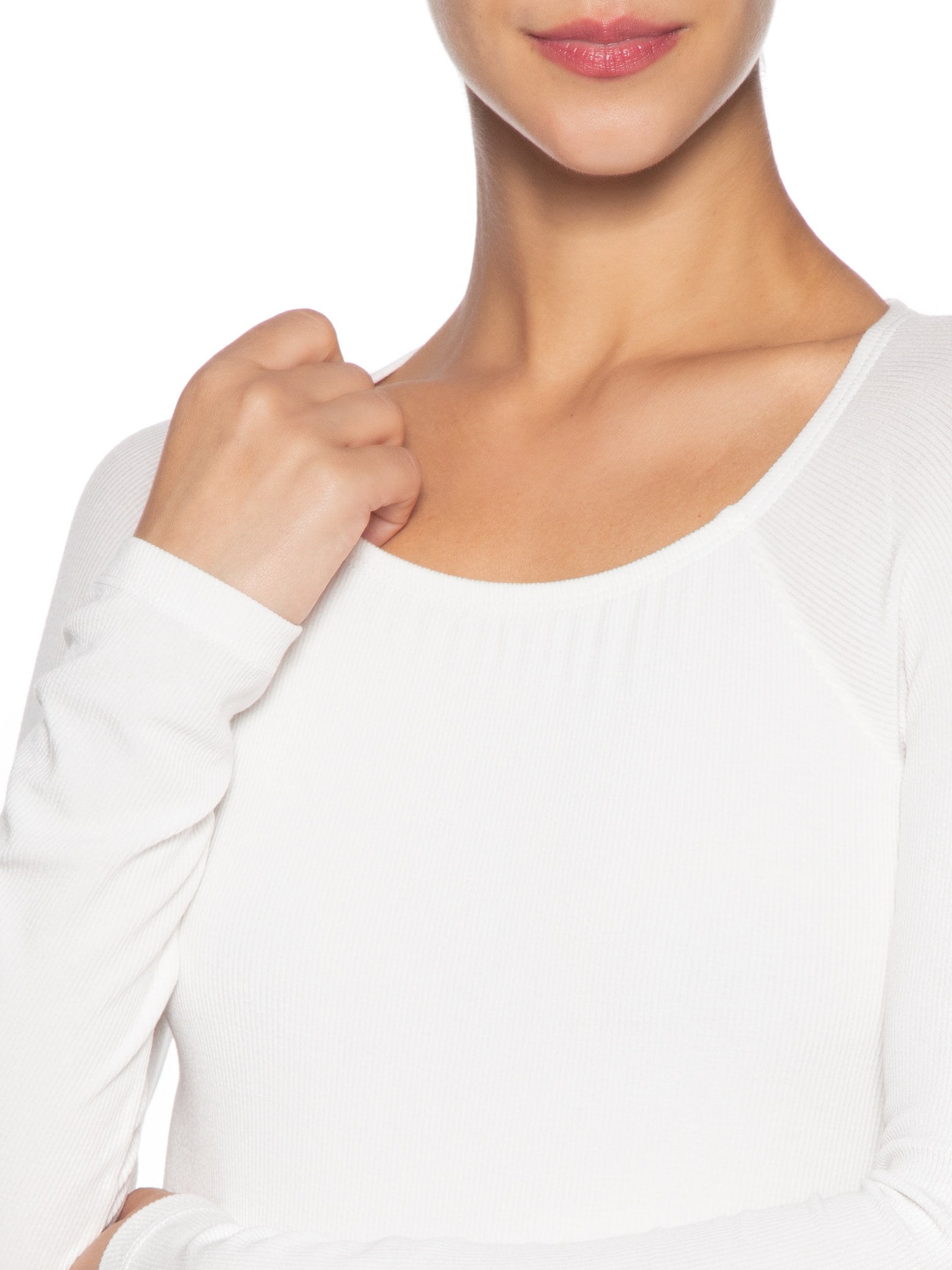 Body Manga Longa Branco Maria Filó