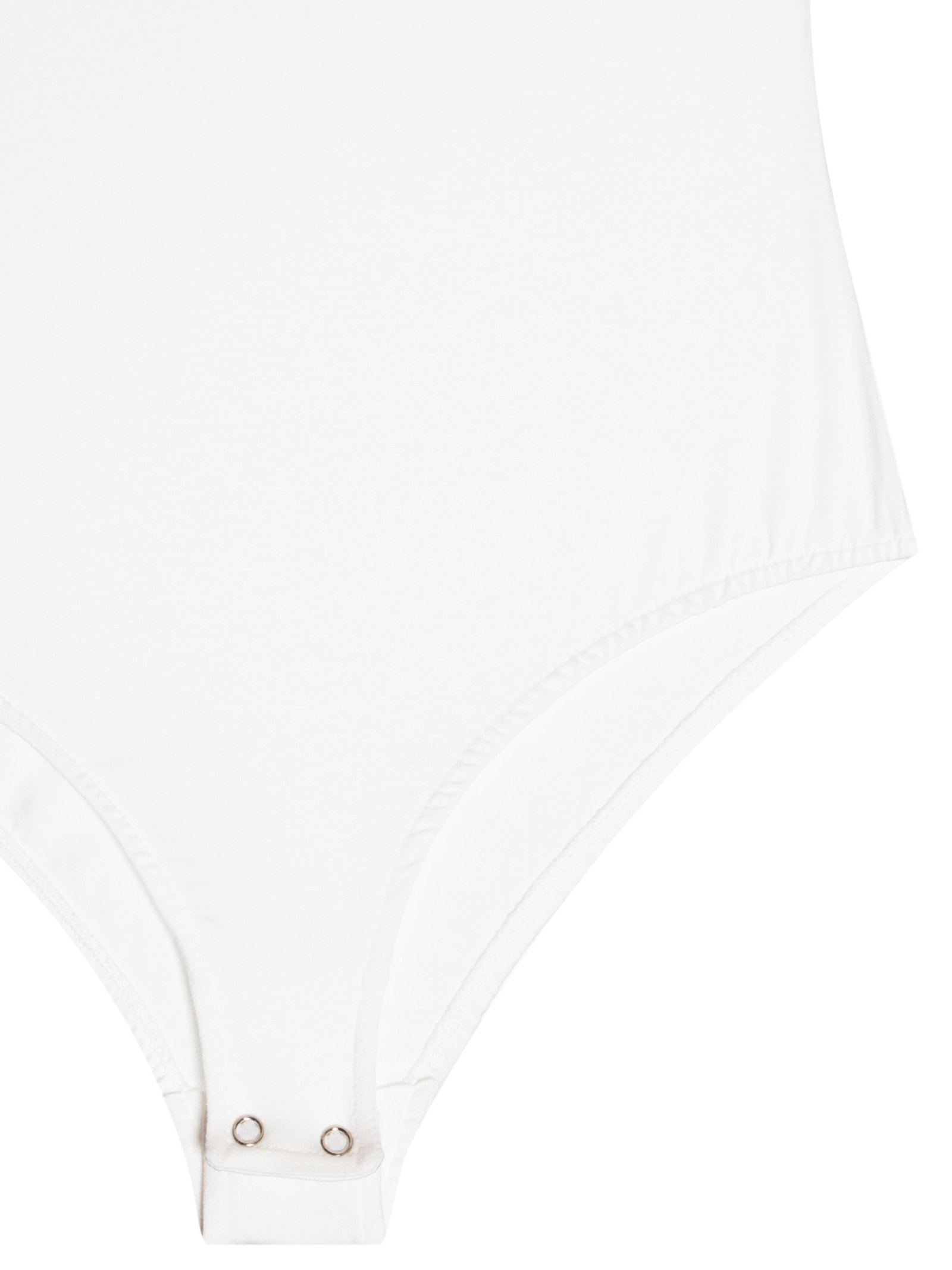 Body Manga Longa Com Sobreposição Franzida Off White Market 33