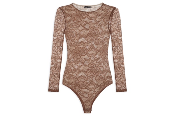 Body Manga Longa - Marrom