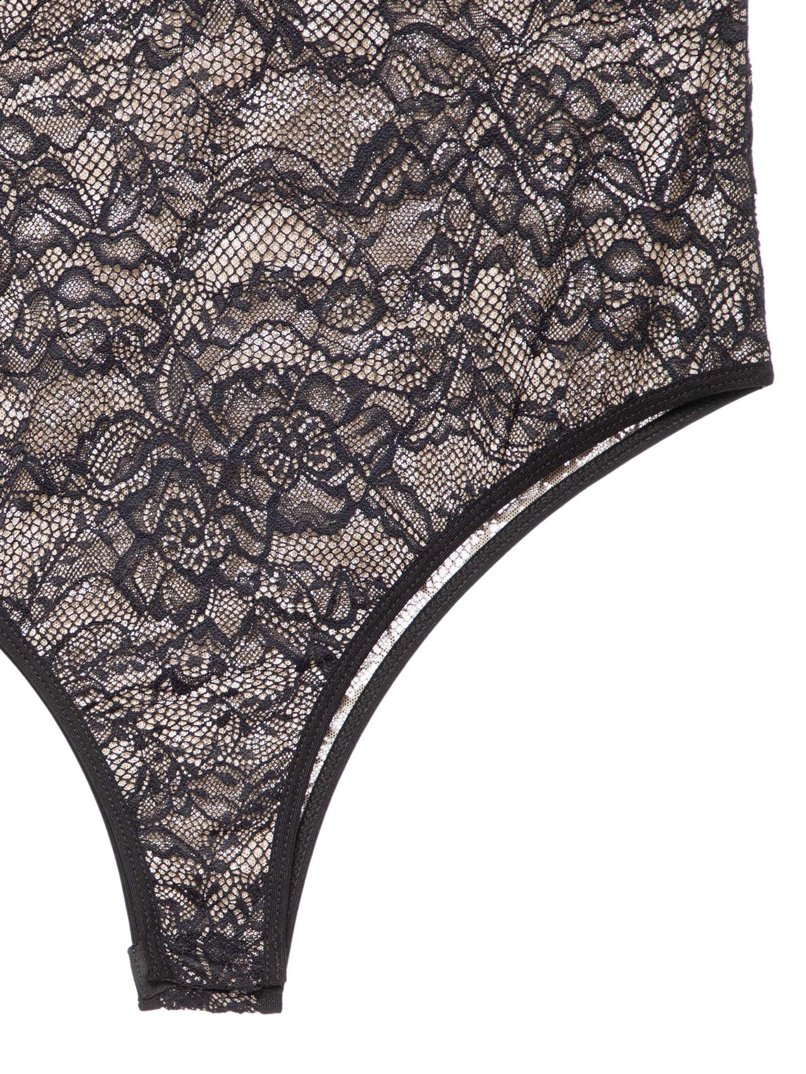 Body Manga Longa Preto Lança Perfume