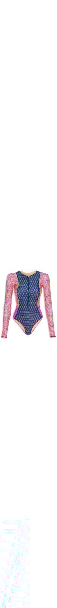 Body Manga Longa - Rosa