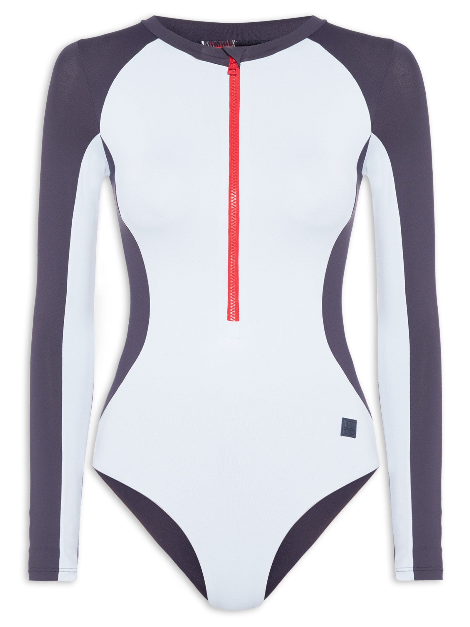 Body Manga Longa Venice Beach Azul Body For Sure