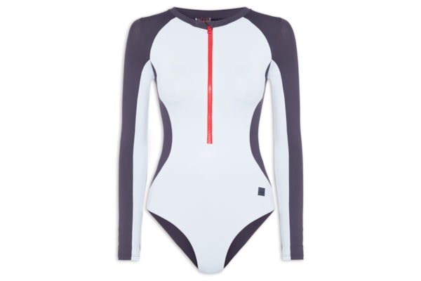 Body Manga Longa Venice Beach - Azul