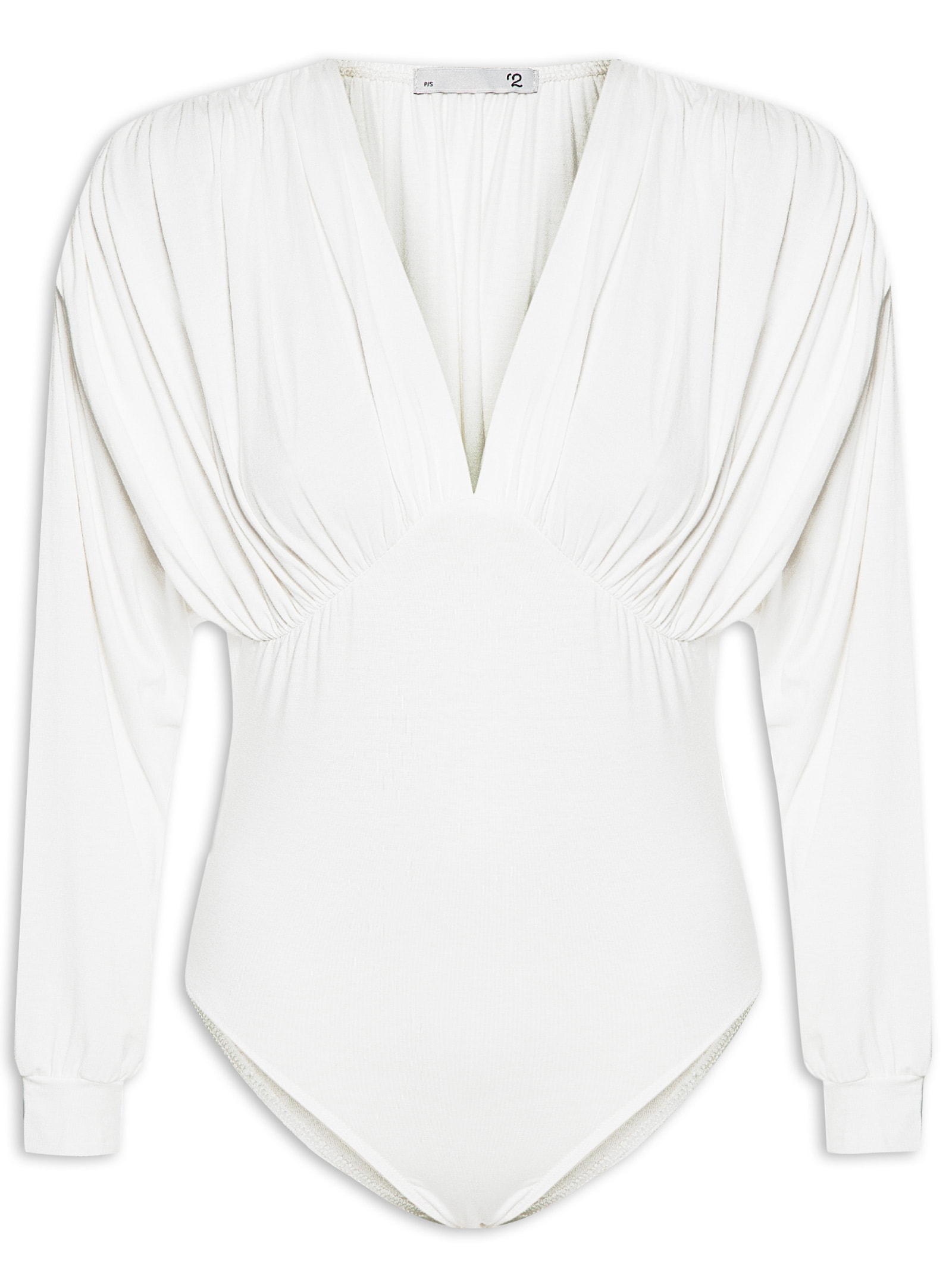 Body Manga Morcego Manga Longa Off White '2Essential