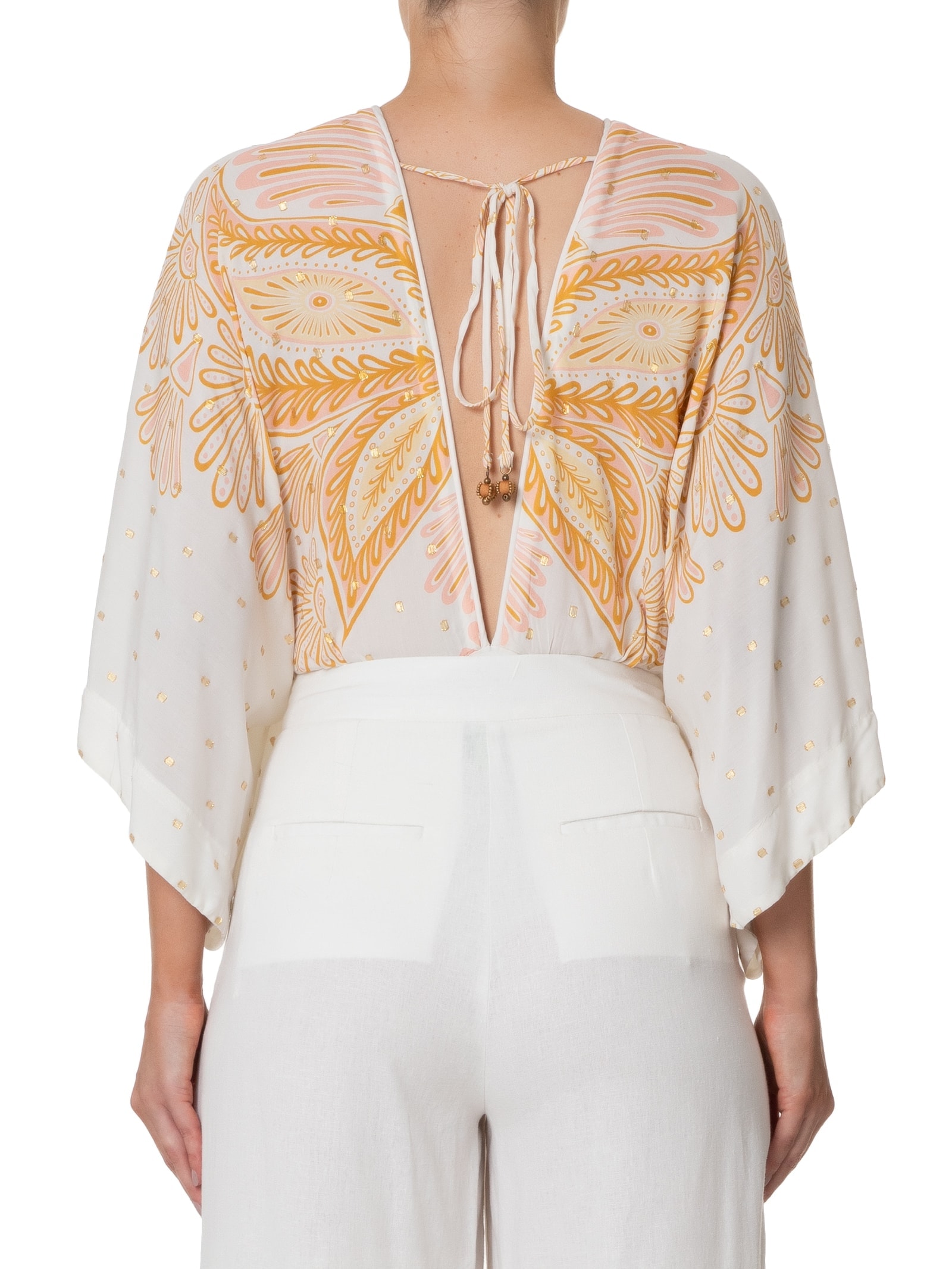 Body Manga Papillon Bege Farm