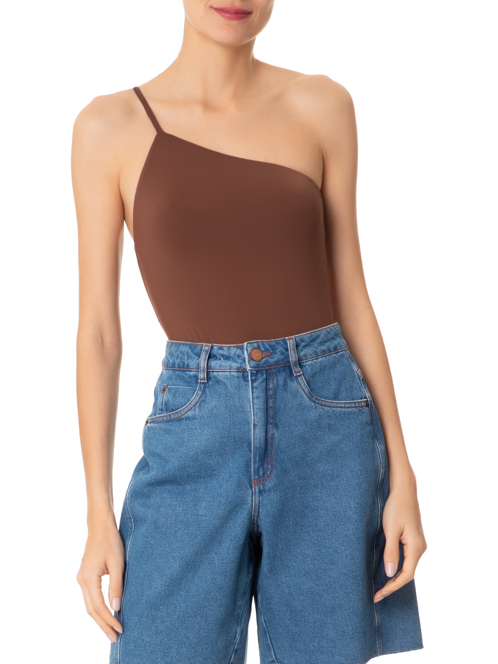 Body Ombro Só Fluity Marrom Dress To