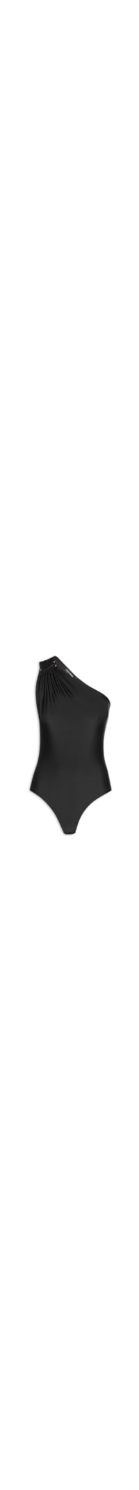 Body Ombro Único Franzido - Preto