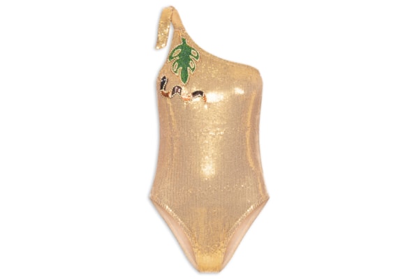 Body Paetê Com Cobra - Dourado