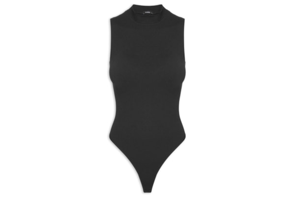 Body Poliamida Gola Alta - Preto