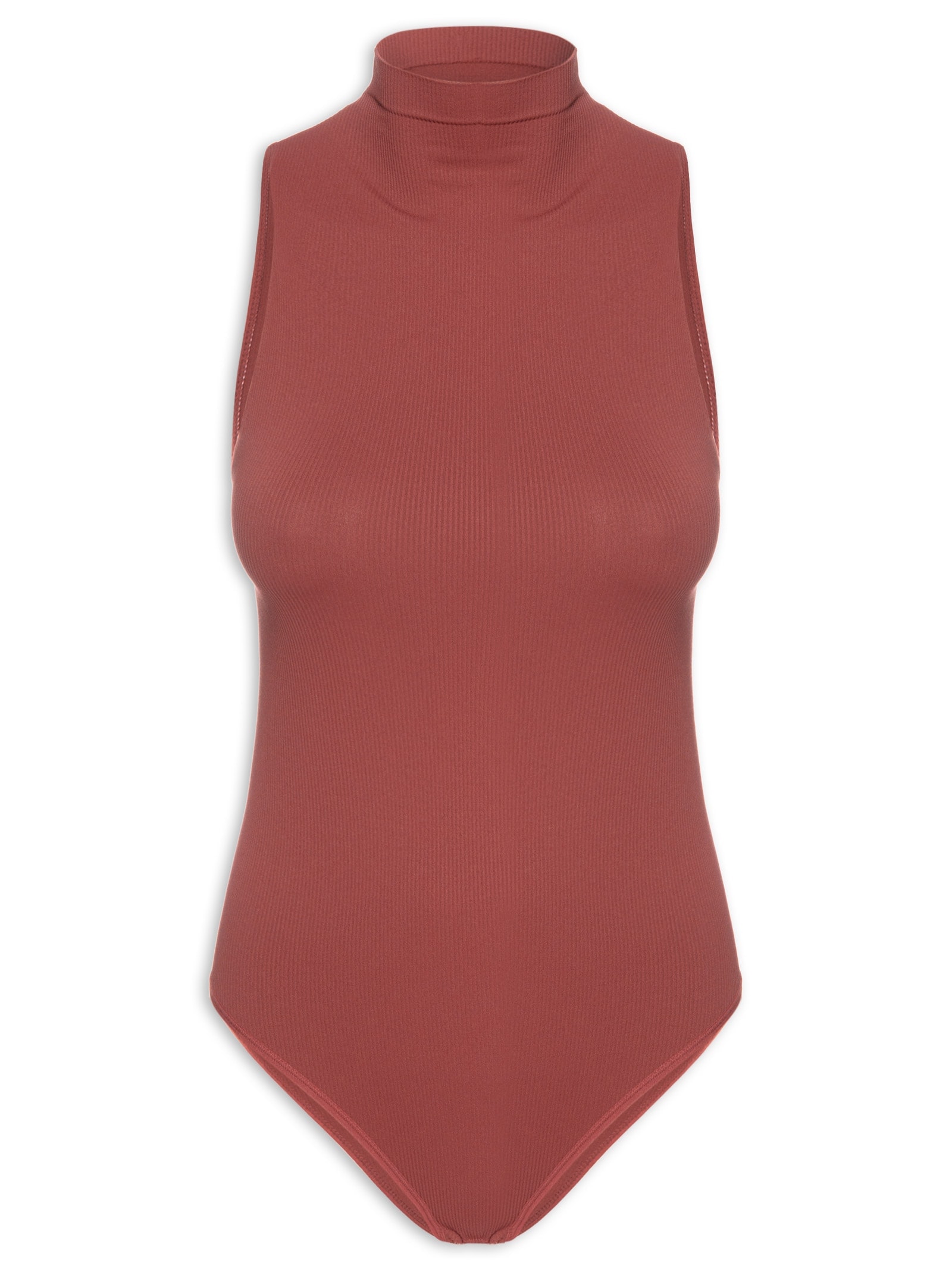 Body Regata em Microfibra Canelada Free Vinho Hope