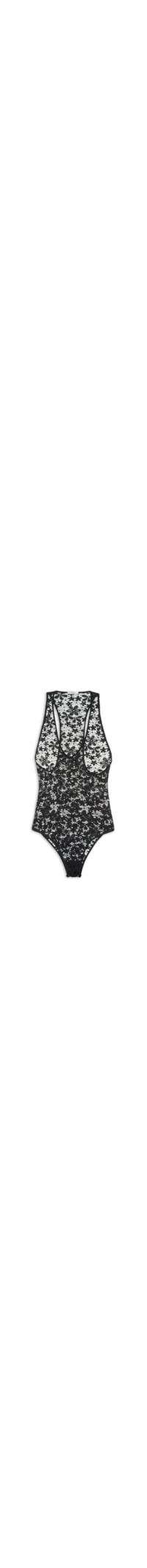 Body Renda Lanosa Basic - Preto