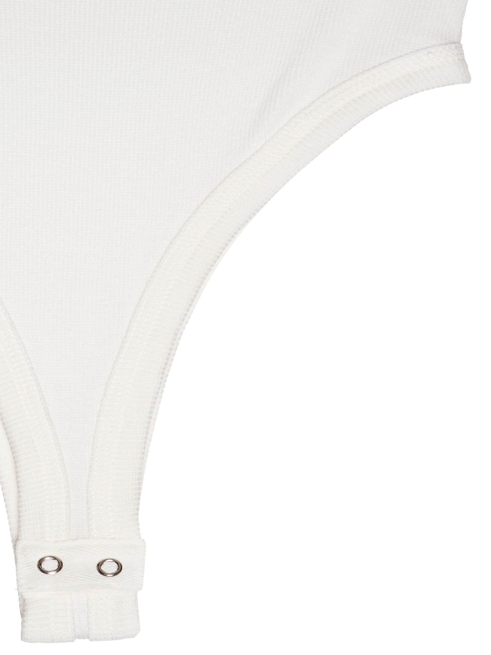 Body Ribana Decote Quadrado Branco Animale