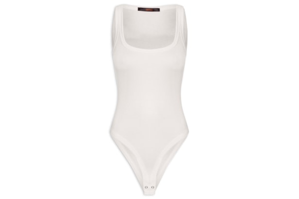 Body Ribana Decote Quadrado - Branco