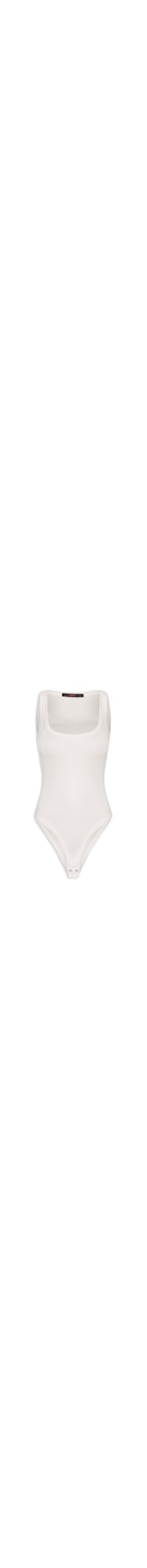 Body Ribana Decote Quadrado - Branco