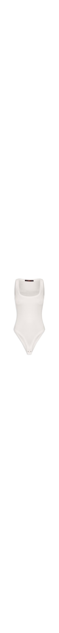 Body Ribana Decote Quadrado - Branco