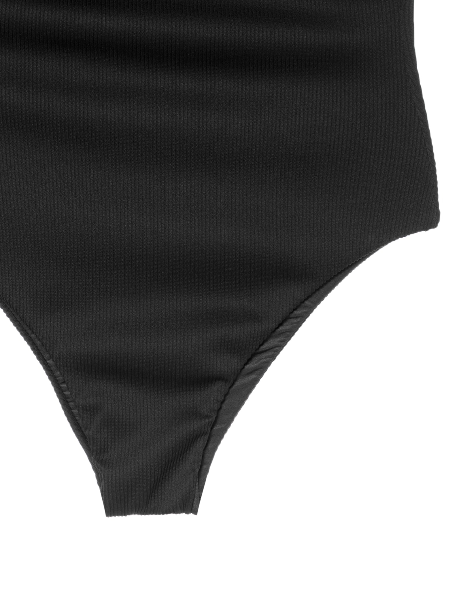 Body Sem Alça Nervura Preto  Farm