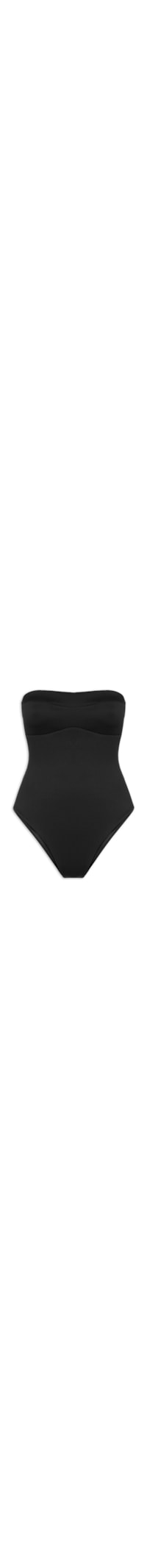 Body Sem Alça Nervura - Preto