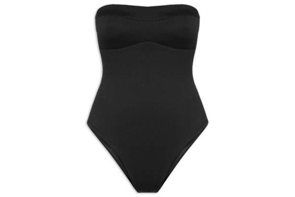 Body Sem Alça Nervura - Preto 