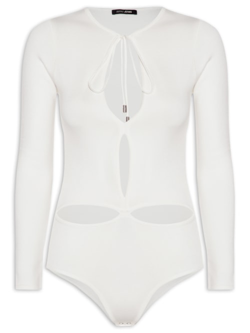 Body Tricot Amarrações Frontais – Off White
