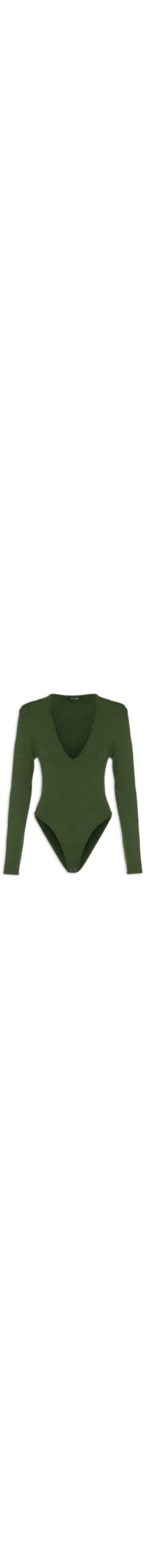 Body Tricot Cavado - Verde